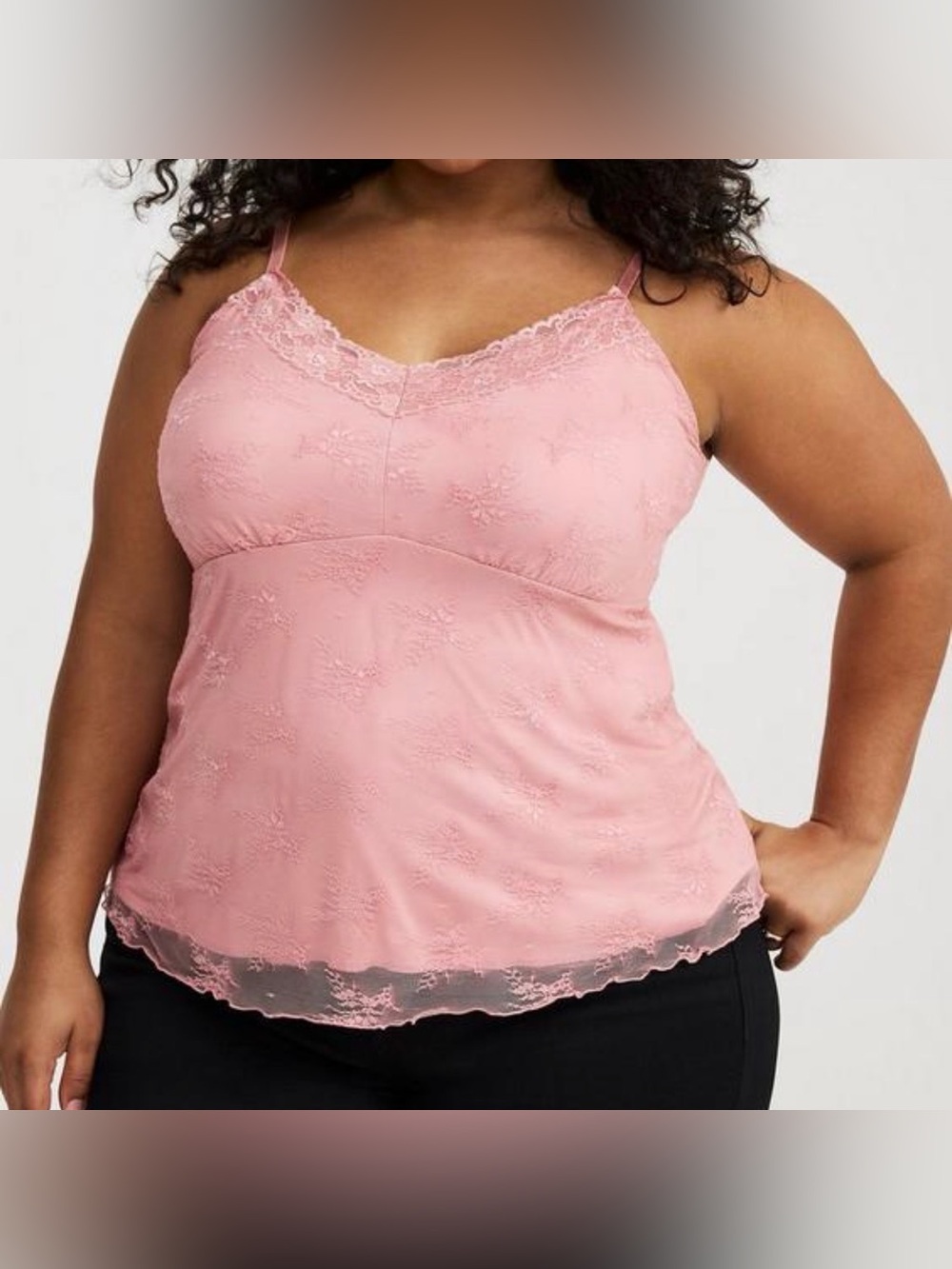 Torrid 5X Lace Sweetheart Dusty Rose Cami